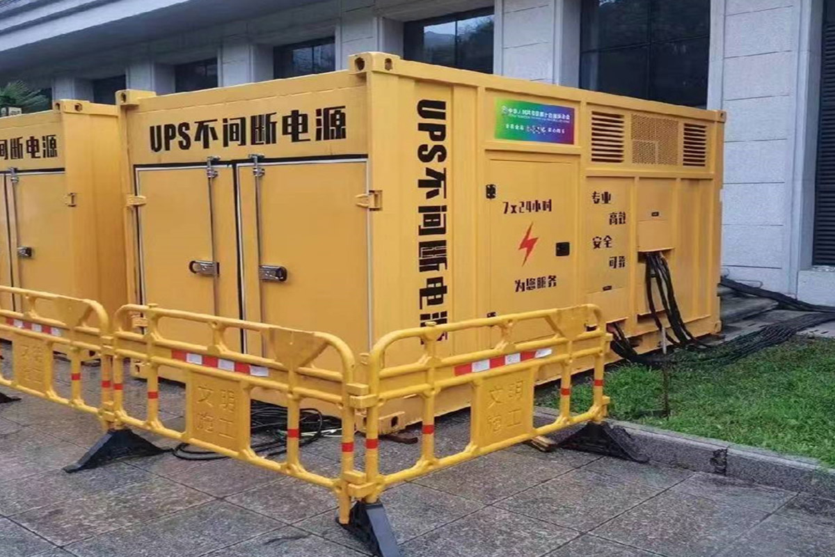绥化发电机租赁施工现场
